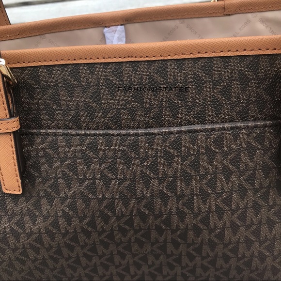 Michael Kors Medium Jet set travel brown tote - Picture 6 of 8